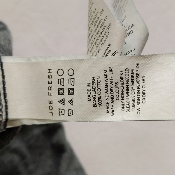 joe fresh denim popover shirt 3-6 months baby boy - Picture 3 of 4